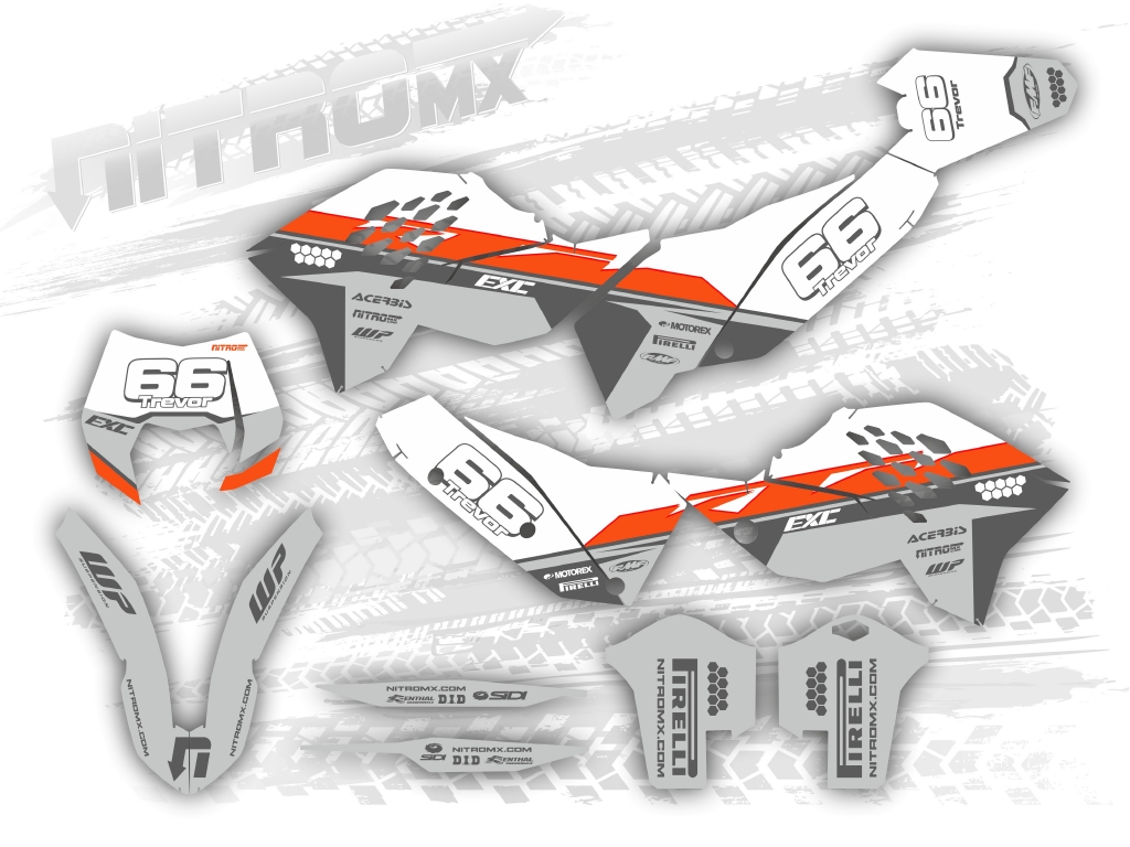 NitroMX Graphic Kit For KTM EXC/EXC-F (125, 250, 300, 450, 530) – 2008-2011, Cyan