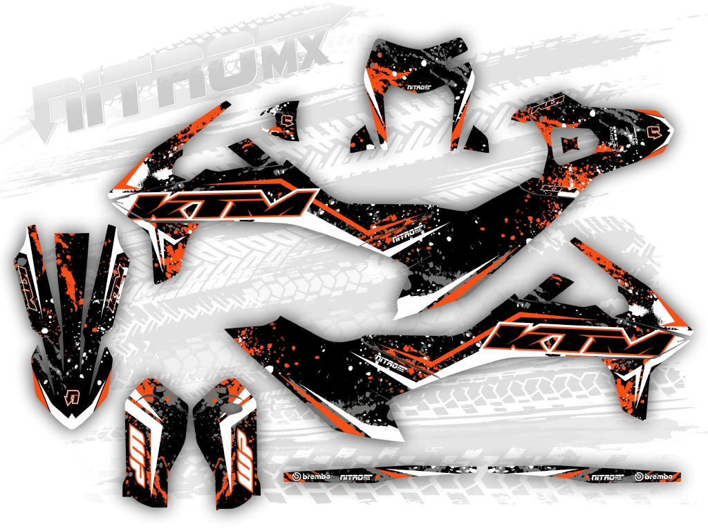 Kit Autocollants Graphiques NitroMX Pour KTM 690 Enduro-R (2019-2024) - Design AStars