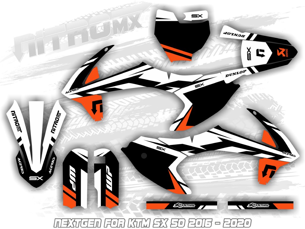 NitroMX Graphic Kit for KTM SX 50 SX50 2002 2003 2004 2005 2006 2007 2008 Decals